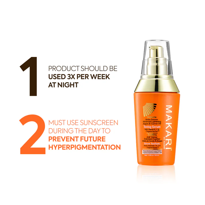 Makari Extreme Argan and Carrot Oil Dark Spot Corrector Serum 50mL bottle