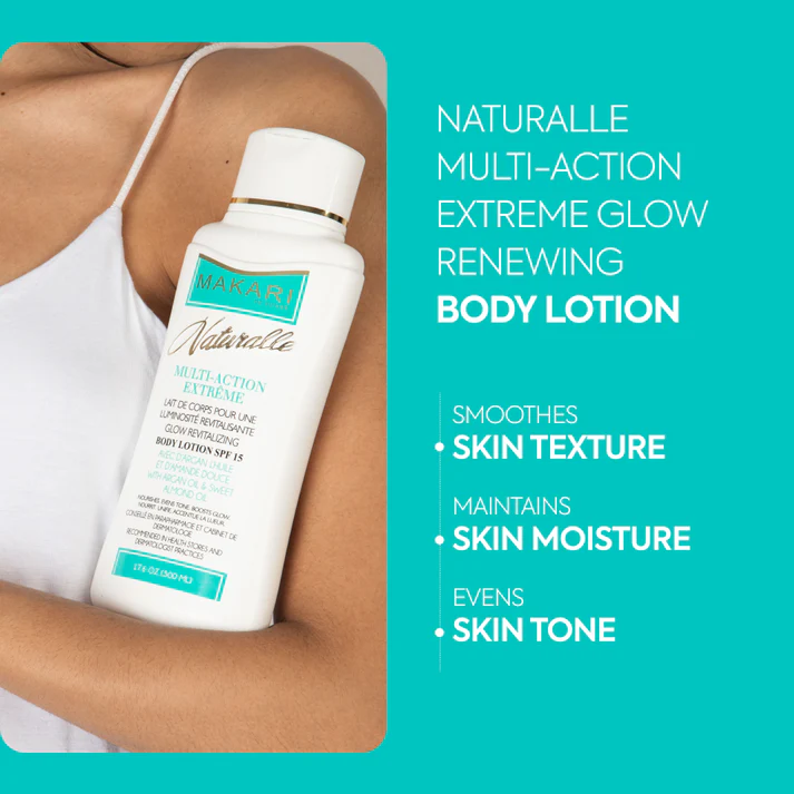 Makari Naturalle Multi-Action Extreme Glow Renewing Body Lotion 500ml white bottle