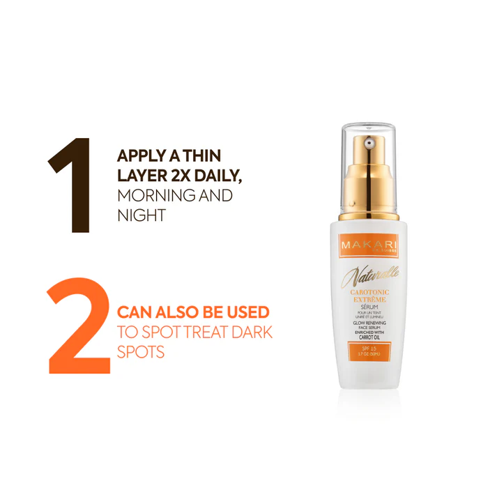 Makari Naturalle Carotonic Extreme Glow Renewing Face Serum SPF 15, 50ml bottle