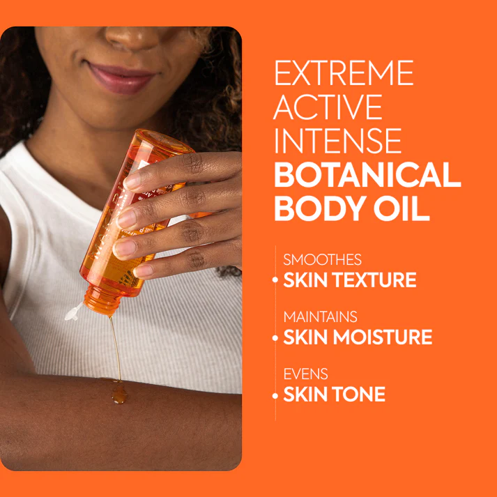 Makari Extreme Active Intense Argan and Carrot Botanical Body Oil 125 ml bottle