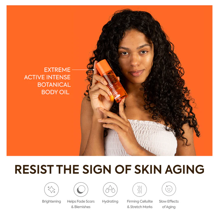 Makari Extreme Active Intense Argan and Carrot Botanical Body Oil 125ml bottle