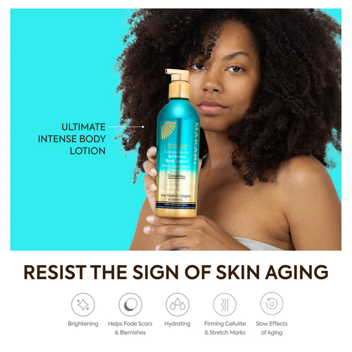 Makari Blue Crystal Skin Reviving Body Lotion 500ml pump bottle