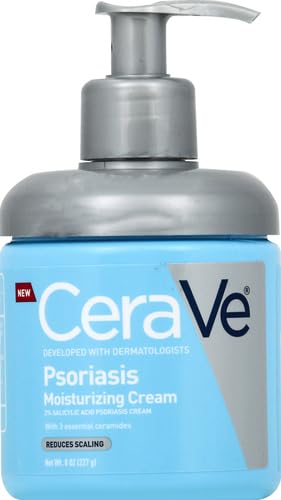 CeraVe Psoriasis Moisturising Cream with 2% Salicylic Acid pump bottle