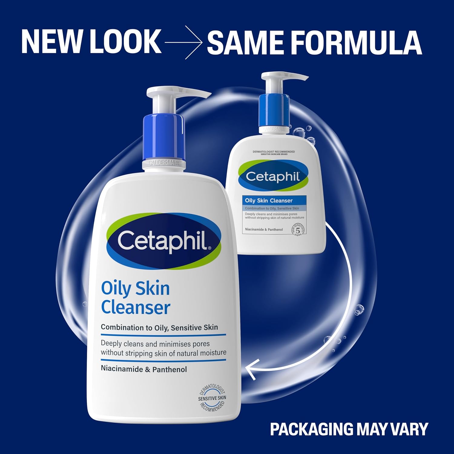 Cetaphil Oily Skin Cleanser 473ml pump bottle white packaging blue label