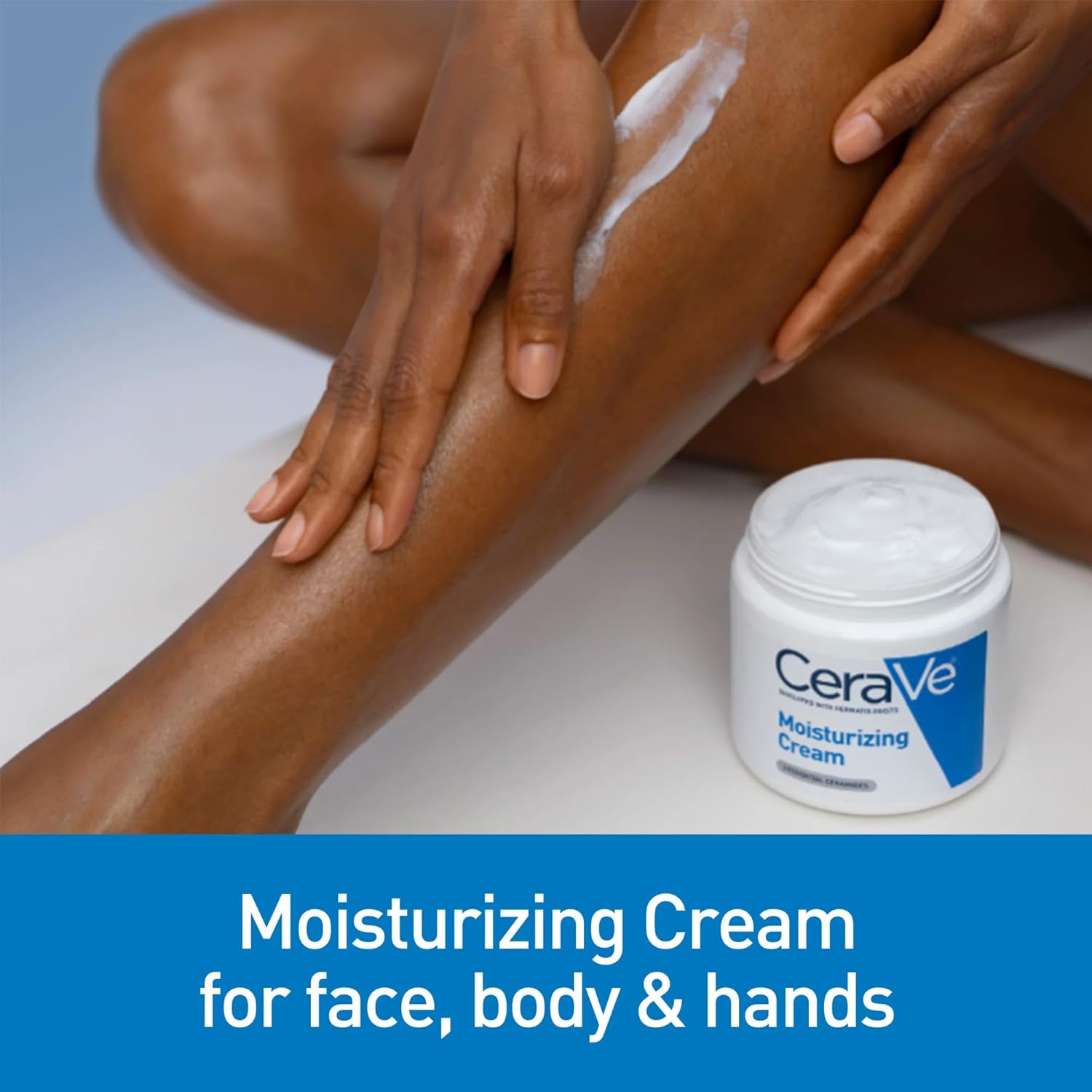 CeraVe Moisturizing Cream white jar 453g for face and body