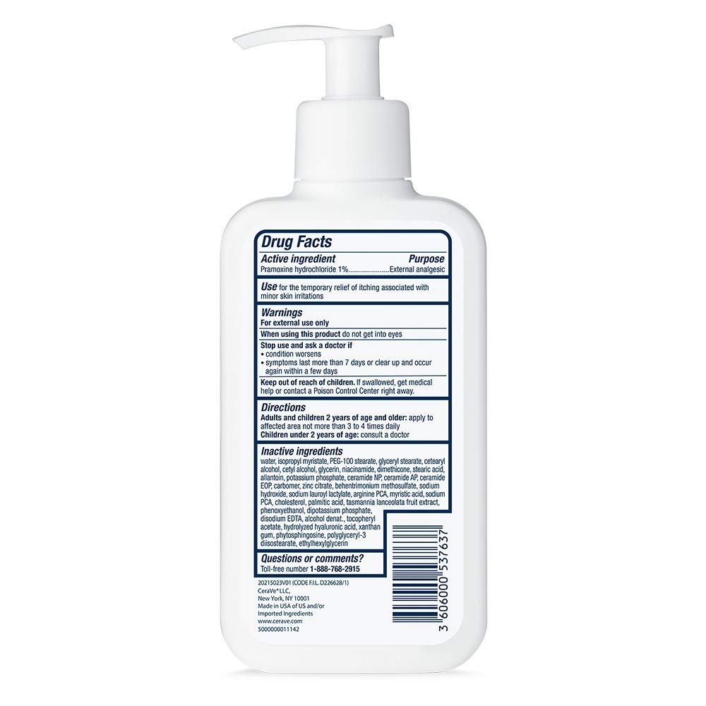 CeraVe Itch Relief Moisturising Lotion 237ml white pump bottle
