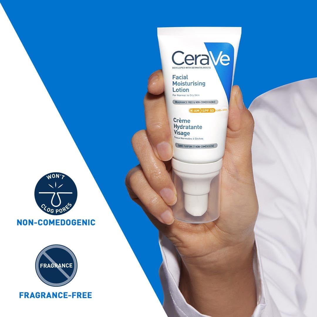 CeraVe AM Facial Moisturising Lotion SPF 50 normal to dry skin 52ml