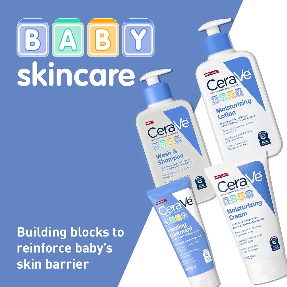 CeraVe Baby Moisturizing Lotion 16 oz pump bottle white and blue packaging