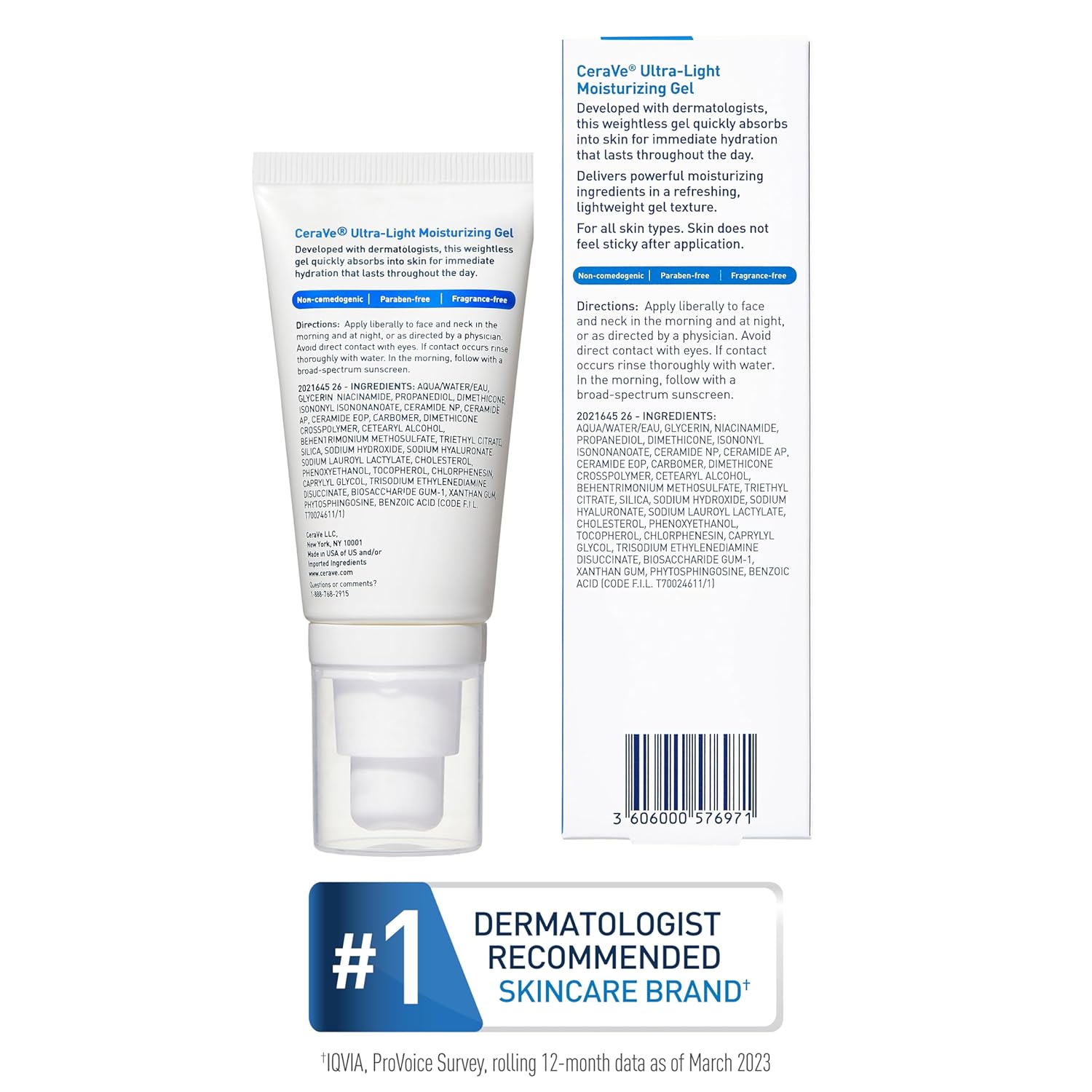 CeraVe Ultra-Light Moisturizing Gel lightweight moisturiser for all skin types