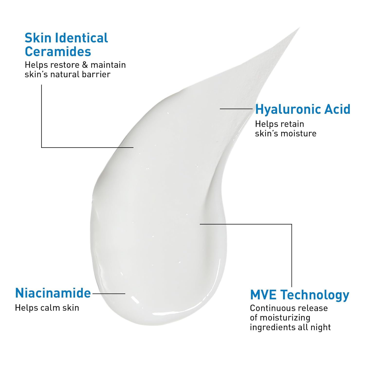 CeraVe PM ultra lightweight facial moisturising lotion 89ml with hyaluronic acid