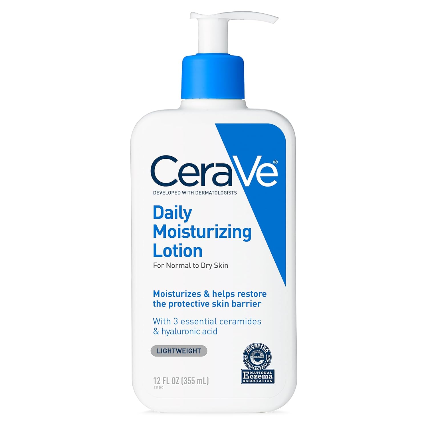 CeraVe Daily Moisturizing Lotion 355ml white pump bottle with blue band