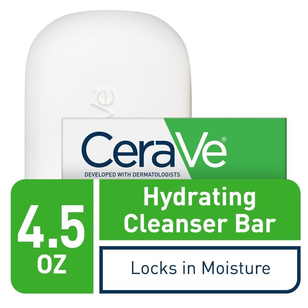 CeraVe Hydrating Cleanser Bar 4.5 oz white soap bar