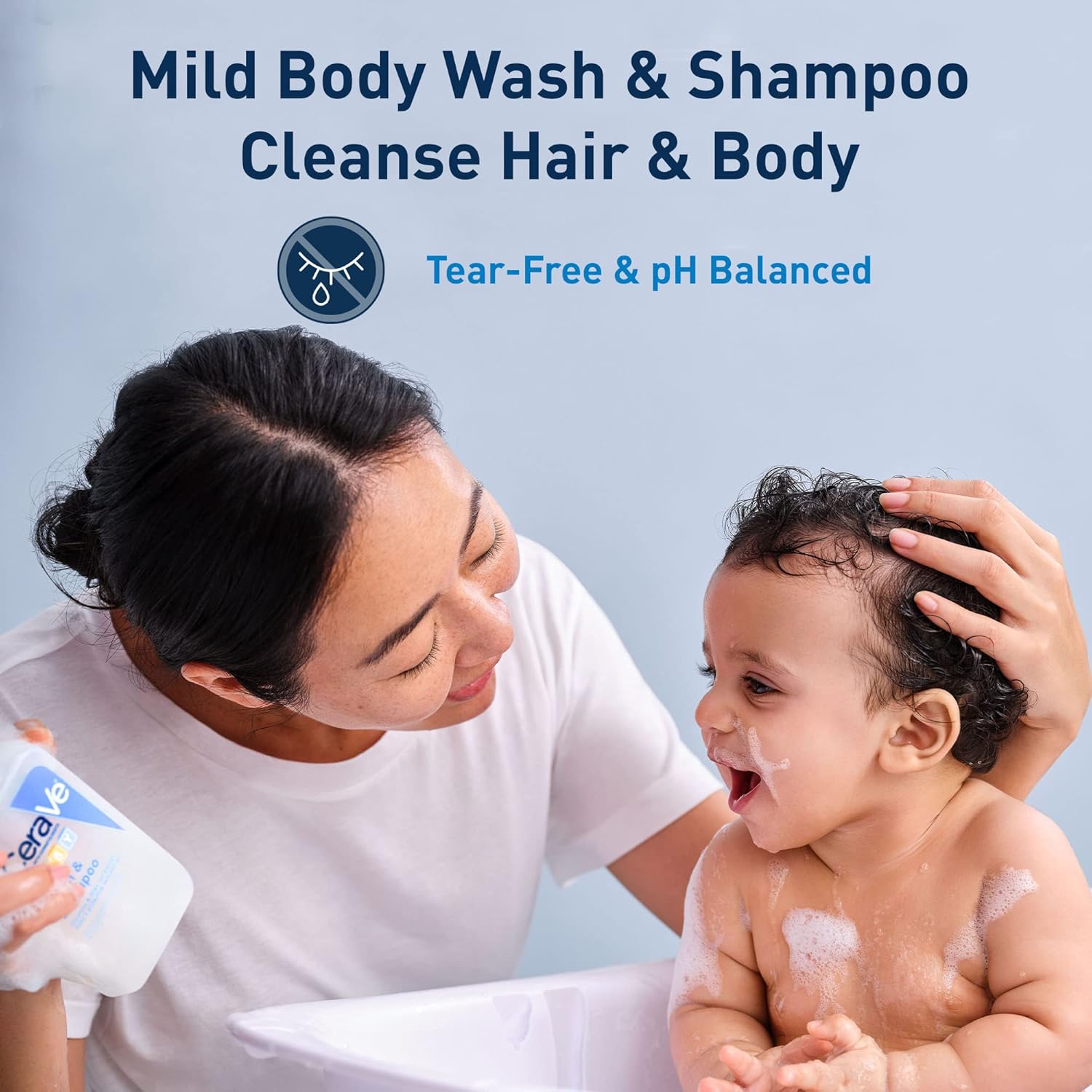 CeraVe Baby Wash and Shampoo tear-free mild cleanser 8 fluid ounce bottle