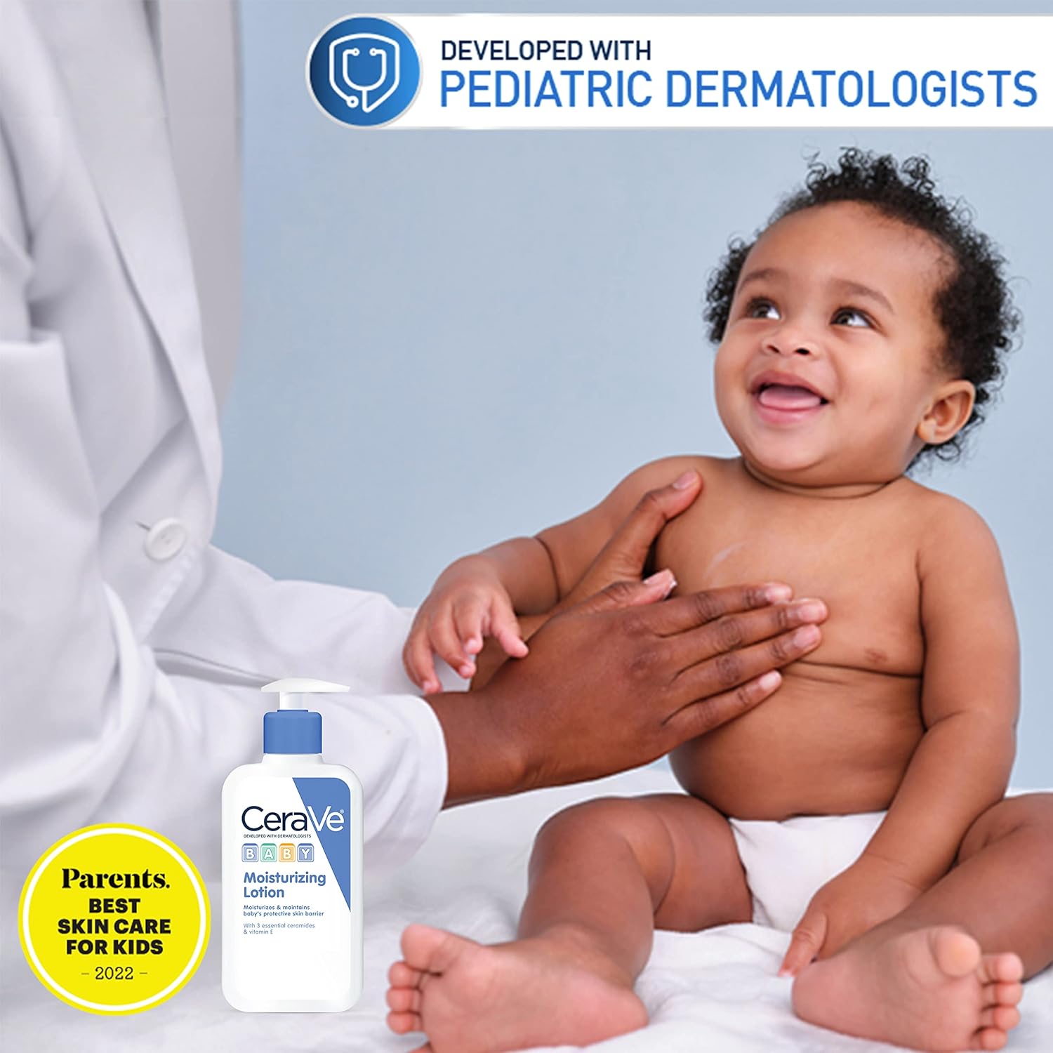 CeraVe Baby Moisturising Lotion 237ml white bottle with blue cap