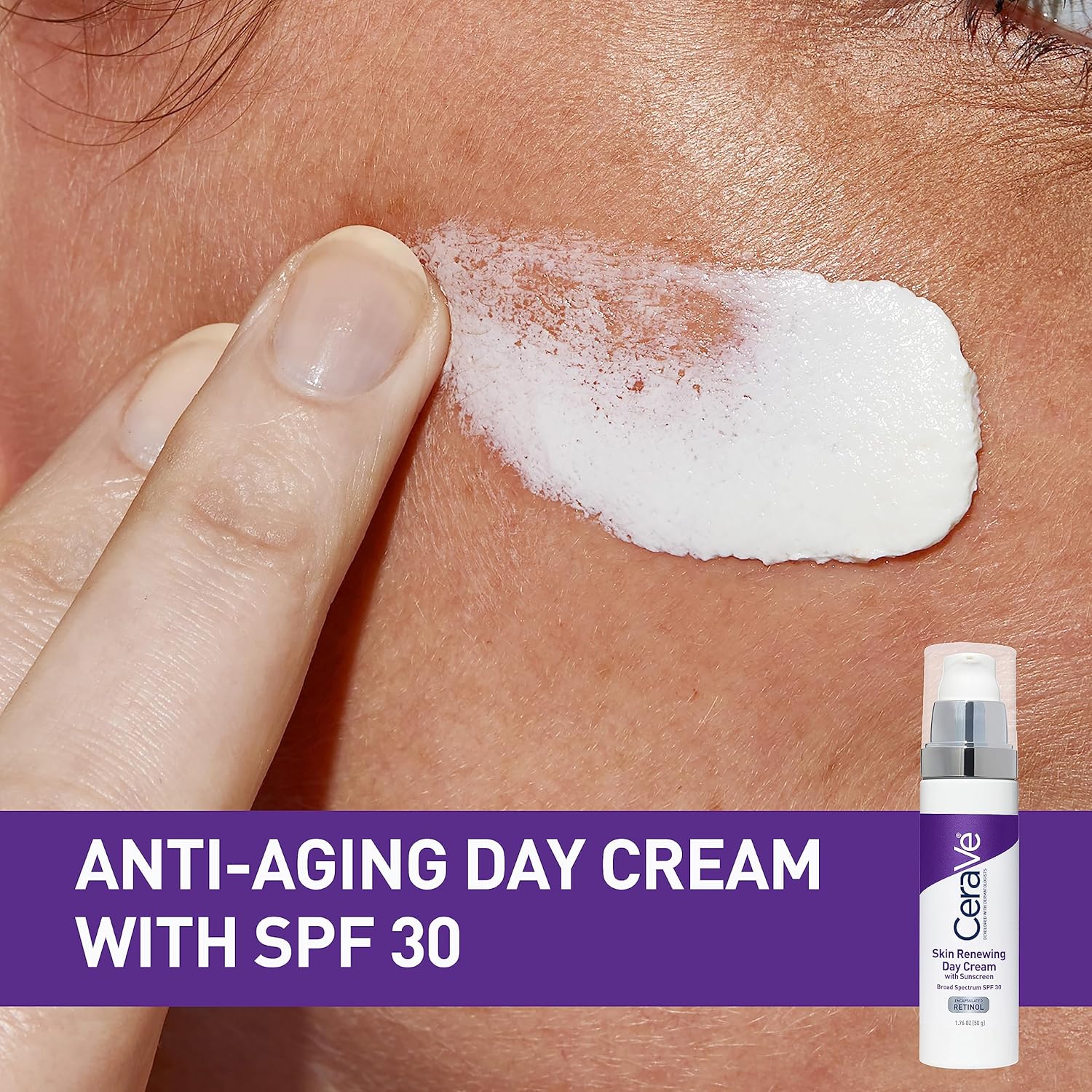 CeraVe Skin Renewing Day Cream with Broad Spectrum SPF 30 sunscreen