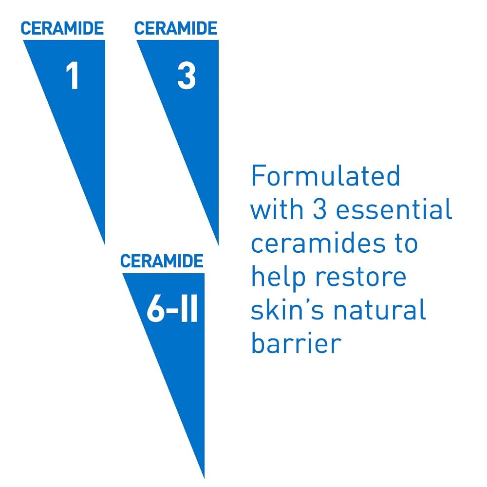 CeraVe SA Smoothing Cream 340g with three essential ceramides for skin barrier