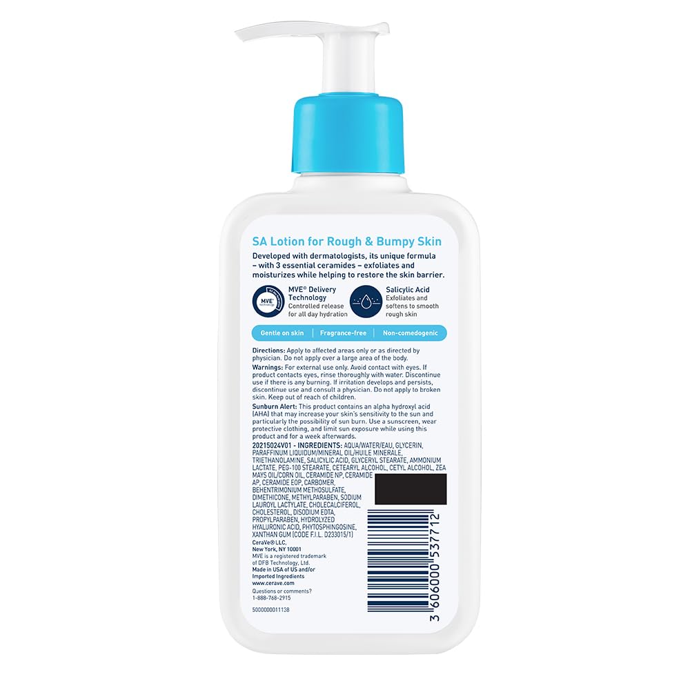 CeraVe SA Lotion for Rough and Bumpy Skin 237ml pump bottle