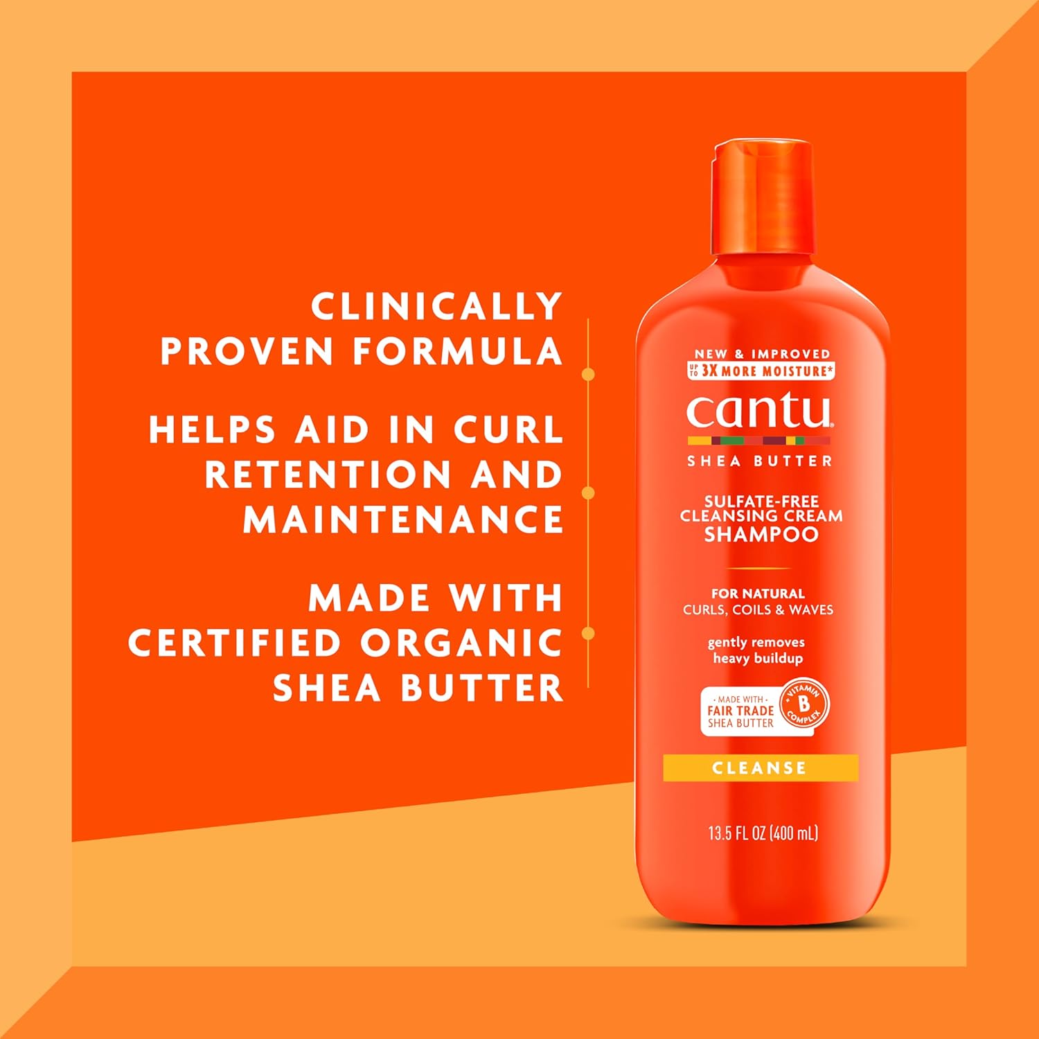 Cantu Shea Butter sulfate-free cleansing cream shampoo 400ml red bottle