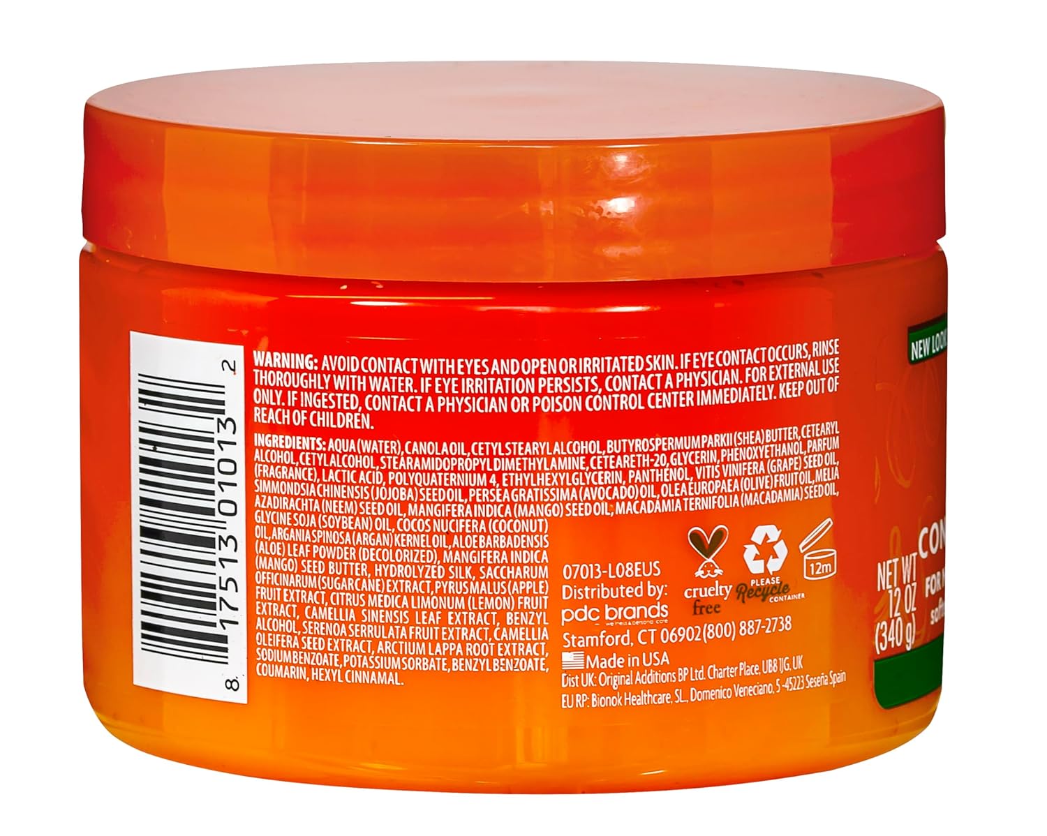Cantu Shea Butter Leave-In Conditioning Repair Cream 340g orange jar