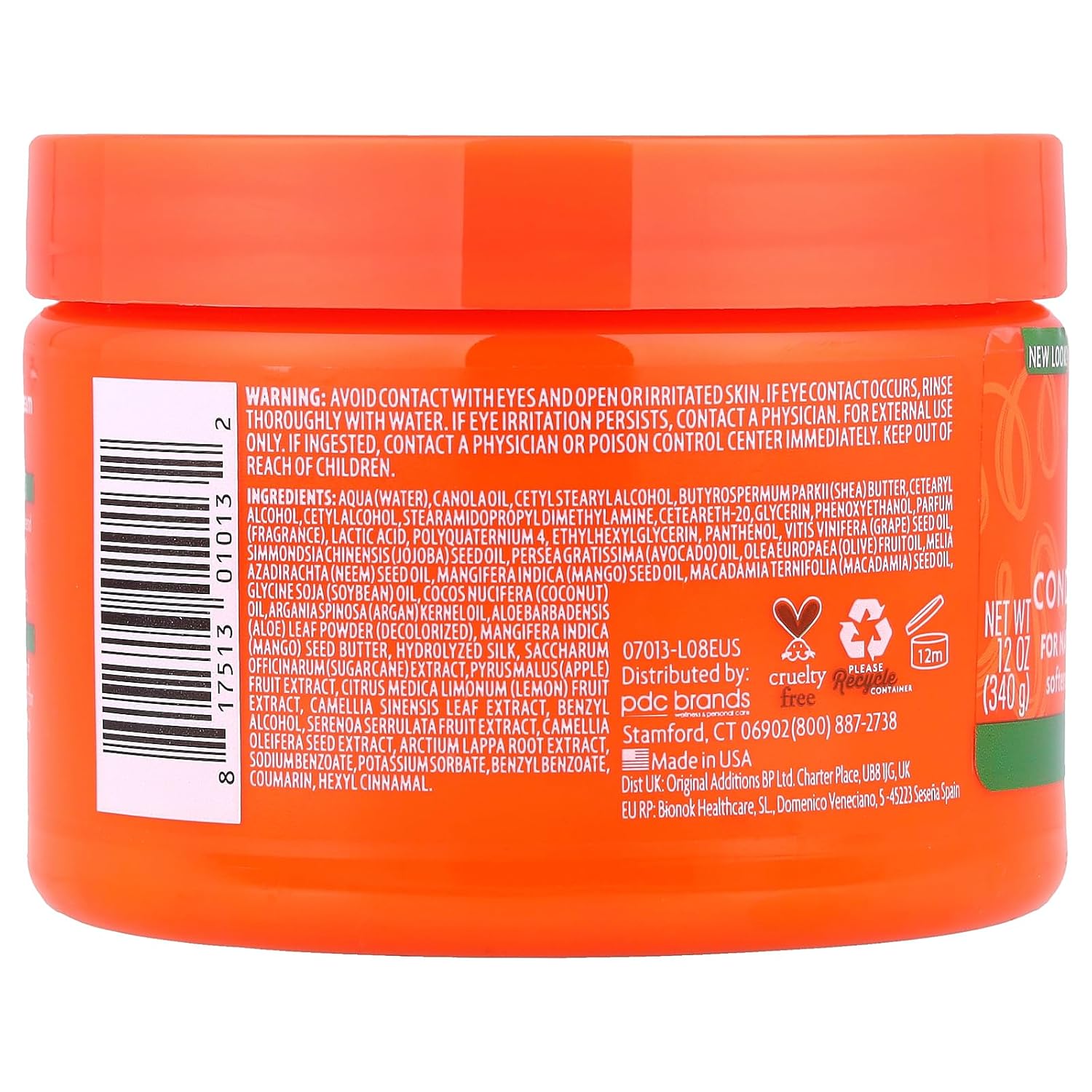 Cantu Shea Butter Leave-In Conditioning Repair Cream 340g orange jar