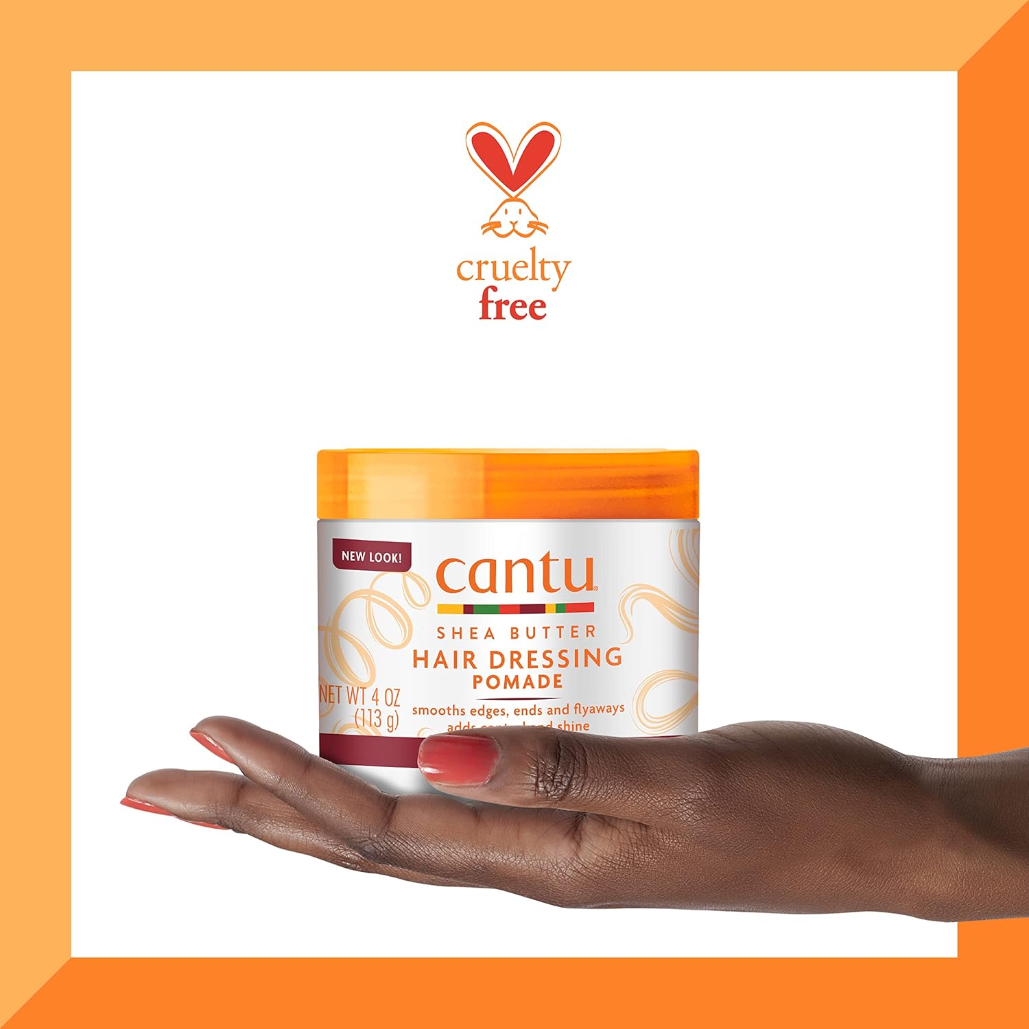 Cantu Shea Butter Hair Dressing Pomade 113g jar with orange lid