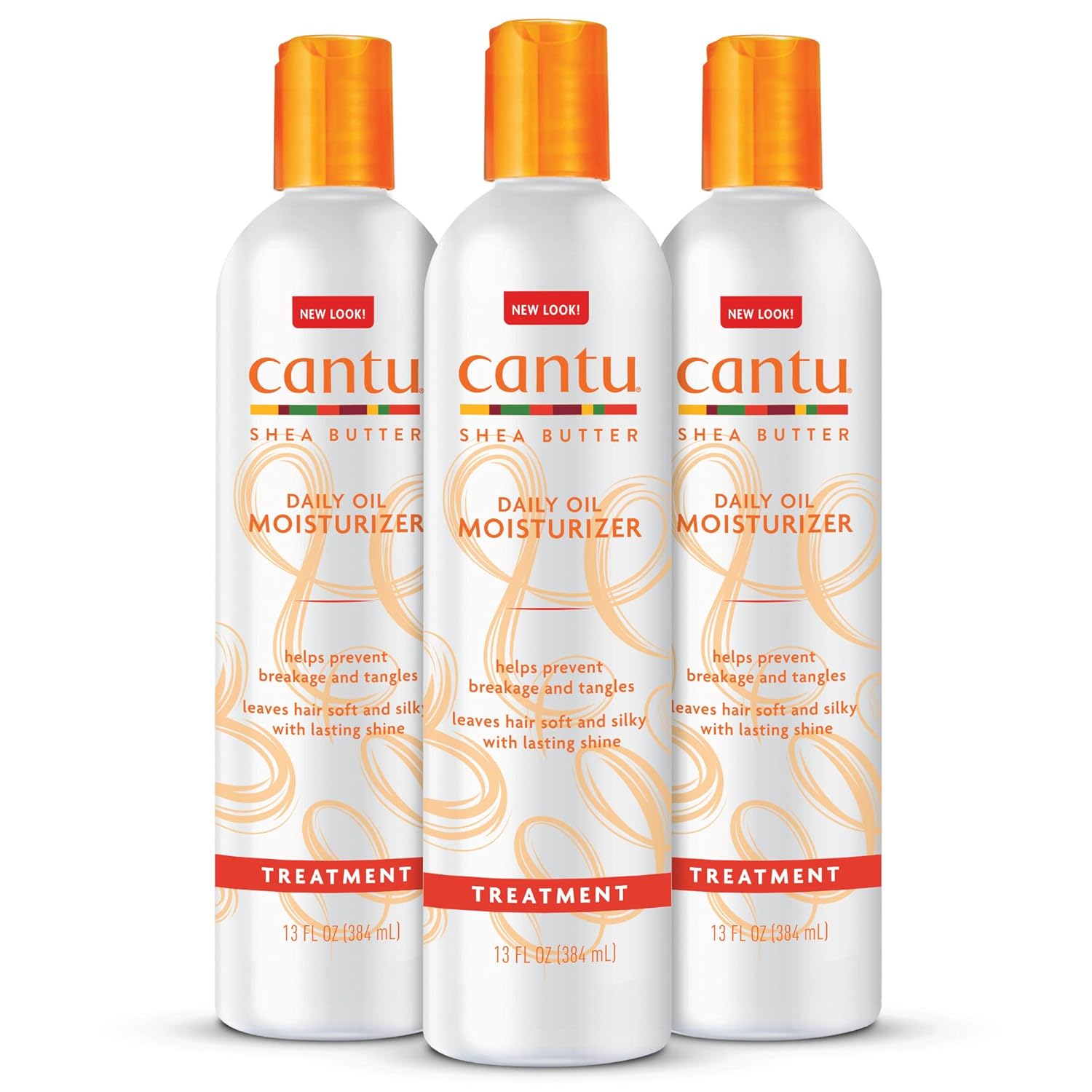 Cantu Shea Butter Daily Oil Moisturizer 13 fl oz bottles with orange caps