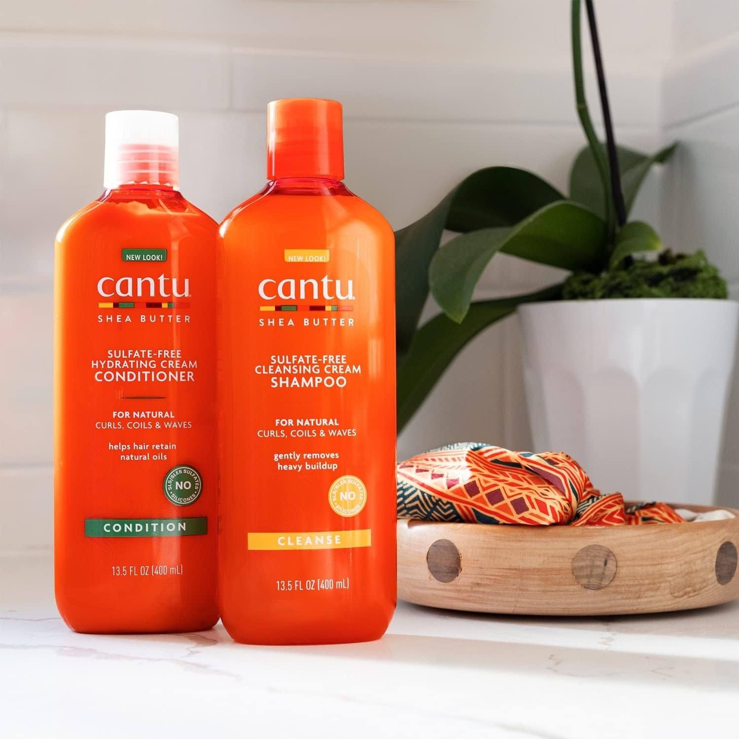 Cantu Shea Butter Hydrating Cream Conditioner 400ml orange bottle for natural hair