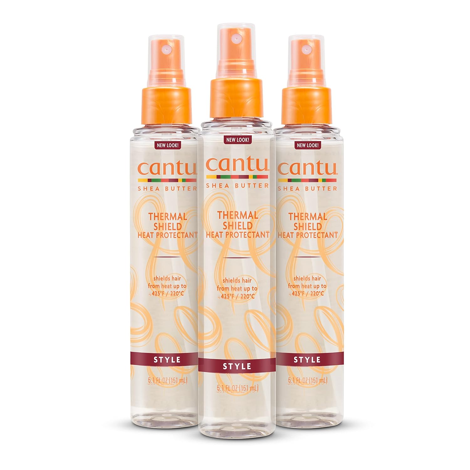 Cantu Thermal Shield Heat Protectant with Shea Butter spray bottles, 5.1 fl oz