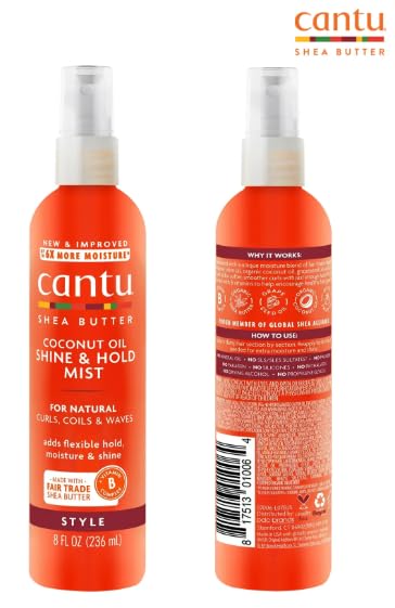 Cantu Shea Butter Coconut Oil Shine and Hold Mist spray 237ml for natural hair