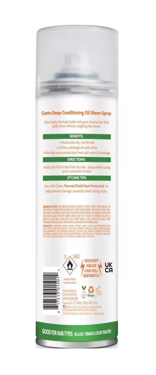 Cantu Shea Butter Deep Conditioning Oil Sheen Spray 10 oz aerosol bottle