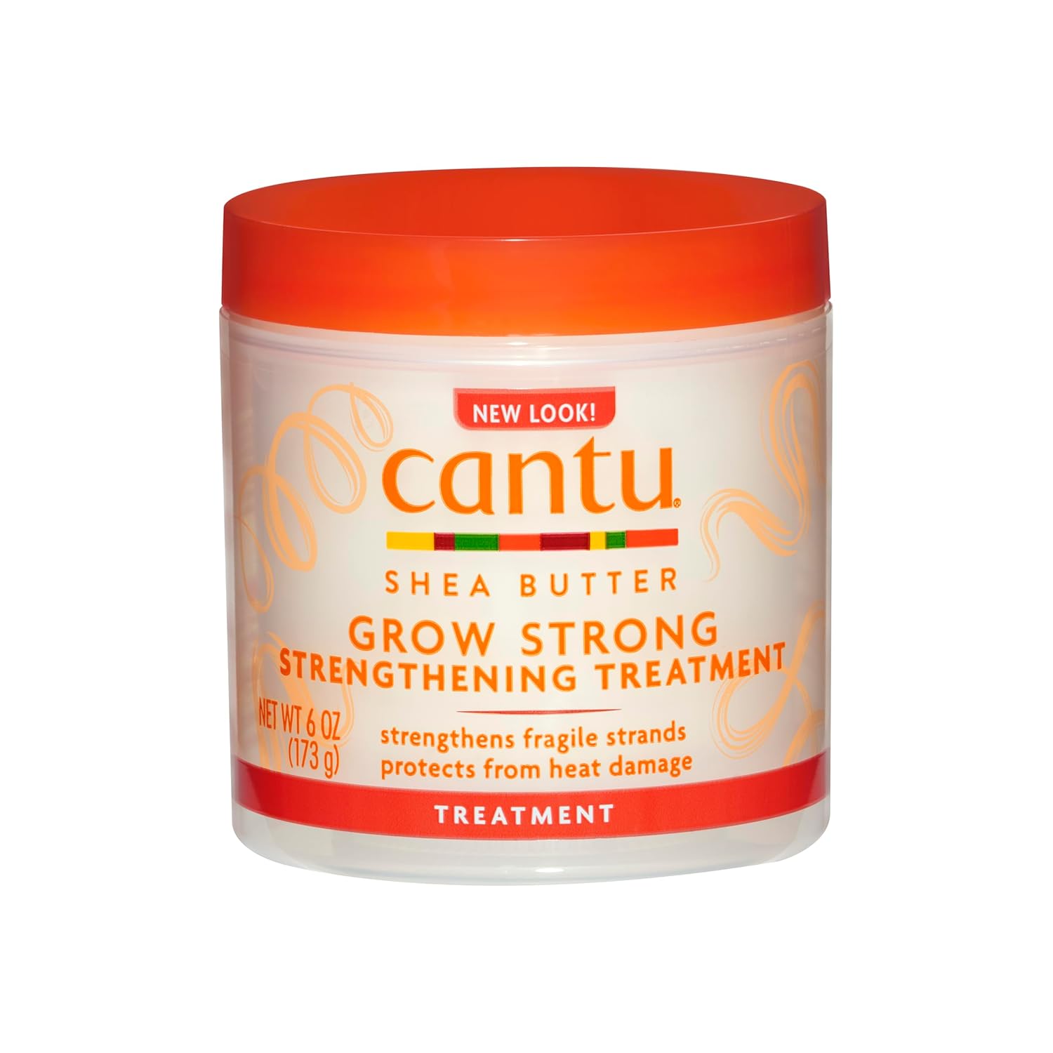 Cantu Shea Butter Grow Strong Strengthening Treatment 173g jar with orange lid