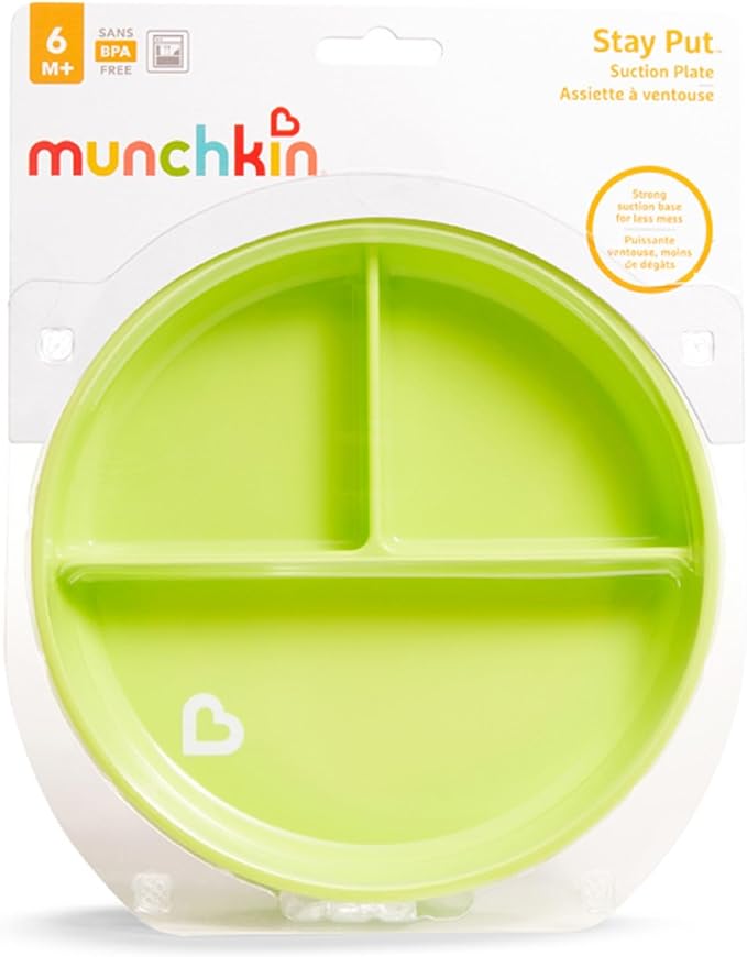 Munchkin Stay Put Suction Plate Divide green 6M+