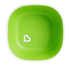 Munchkin Splash toddler bowls green two pack 6 months plus