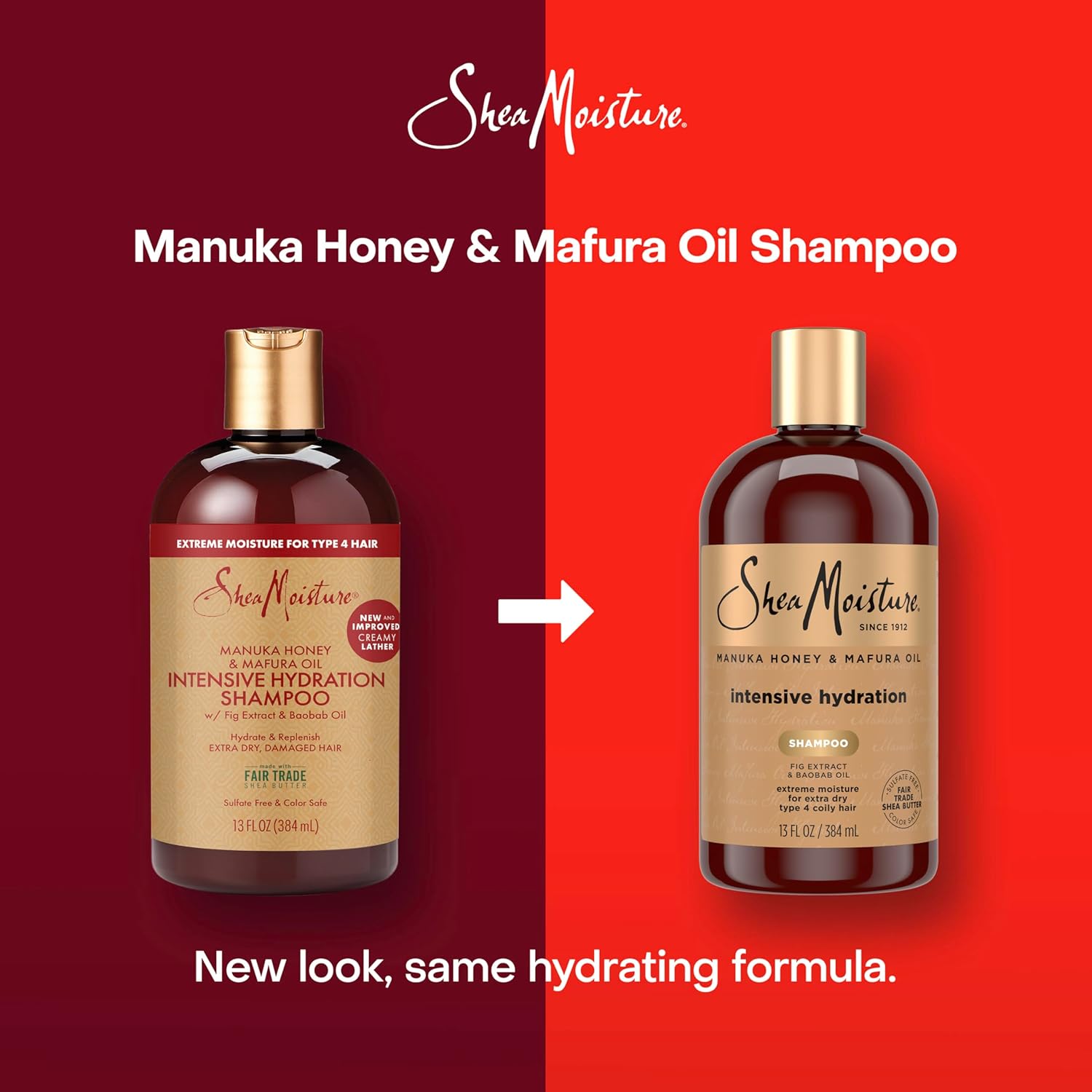 SheaMoisture Manuka Honey Mafura Oil Intensive Hydration Shampoo 384ml bottle
