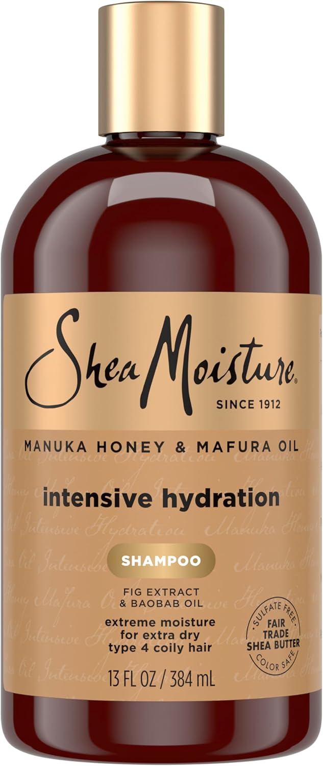SheaMoisture Manuka Honey & Mafura Oil intensive hydration shampoo 384ml bottle