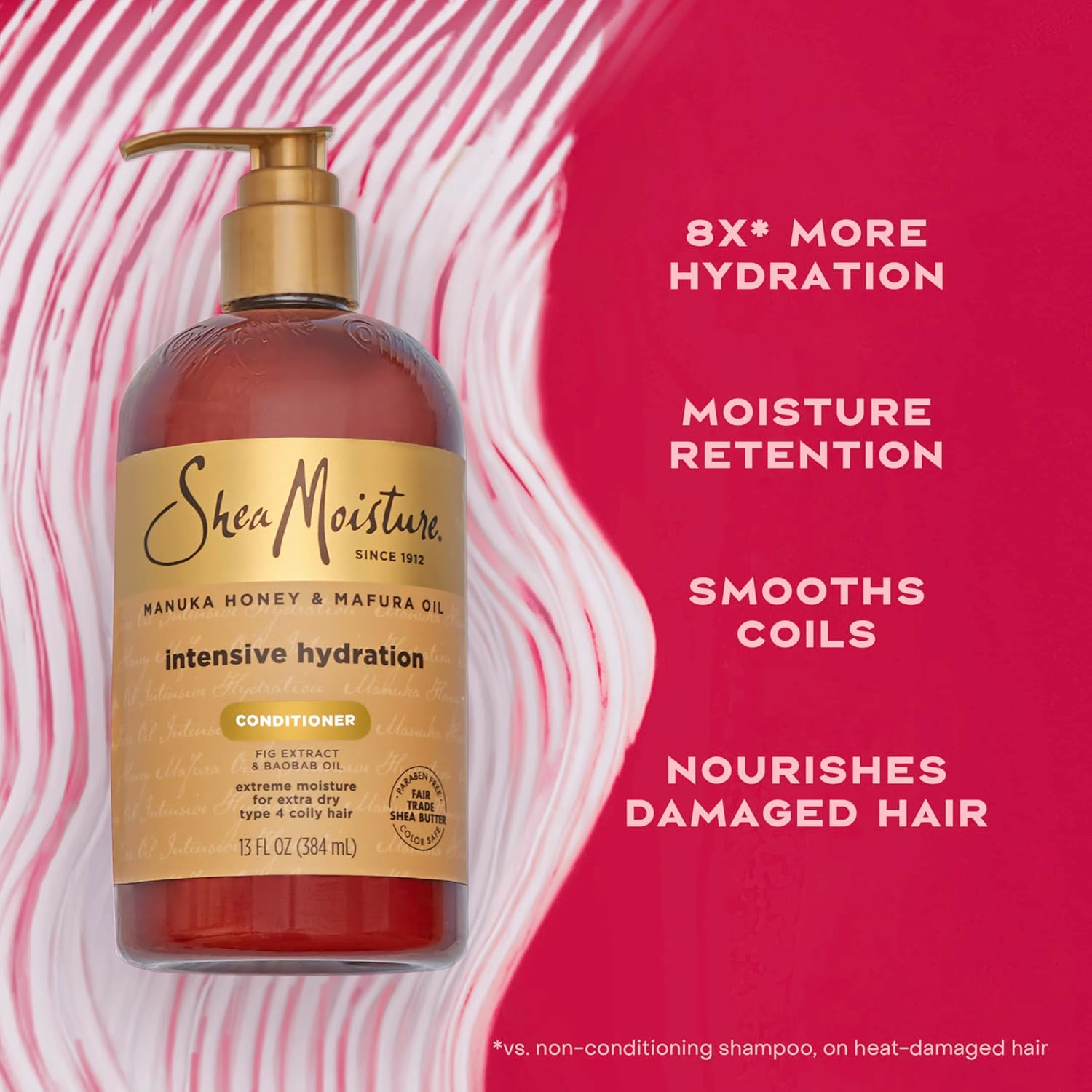 SheaMoisture Manuka Honey & Mafura Oil Intensive Hydration Conditioner 384ml pump bottle