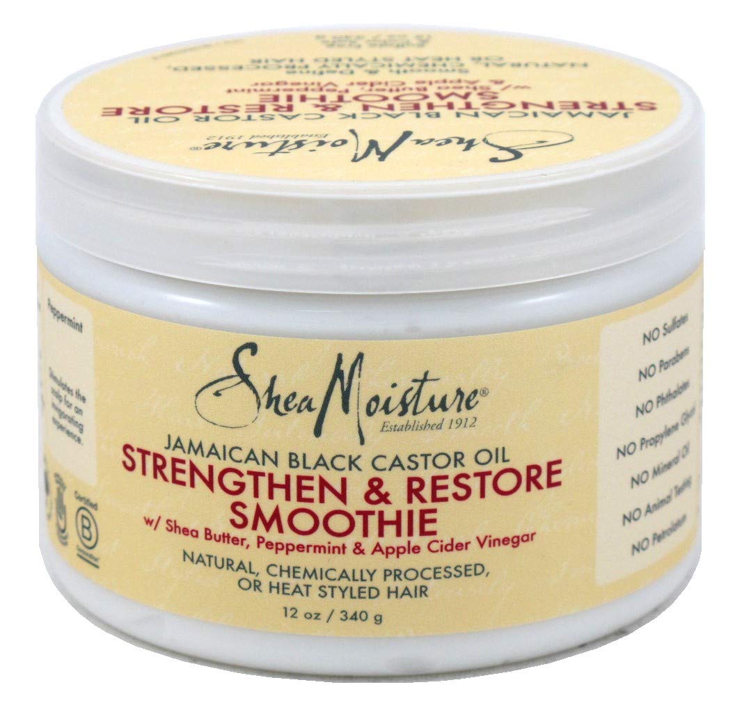 SheaMoisture Jamaican Black Castor Oil Strengthen and Restore Smoothie hair cream 340g jar