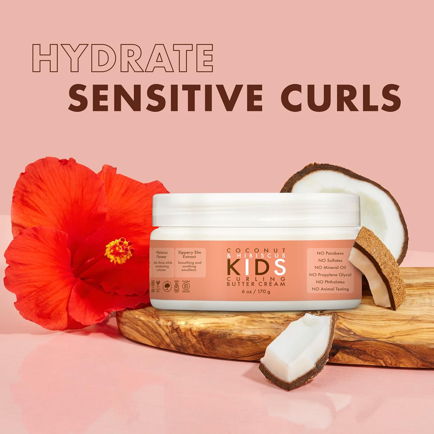 SheaMoisture Coconut and Hibiscus Kids' Curling Butter Cream 170g jar
