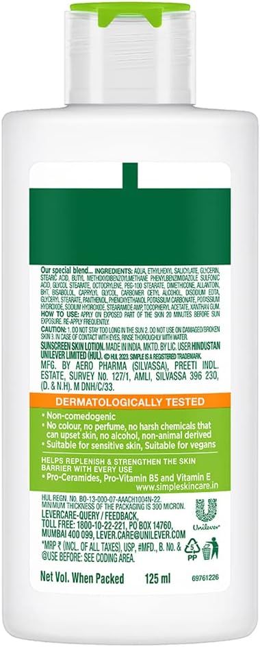 Simple Kind to Skin Protecting Light Moisturiser SPF 15, 125ml bottle