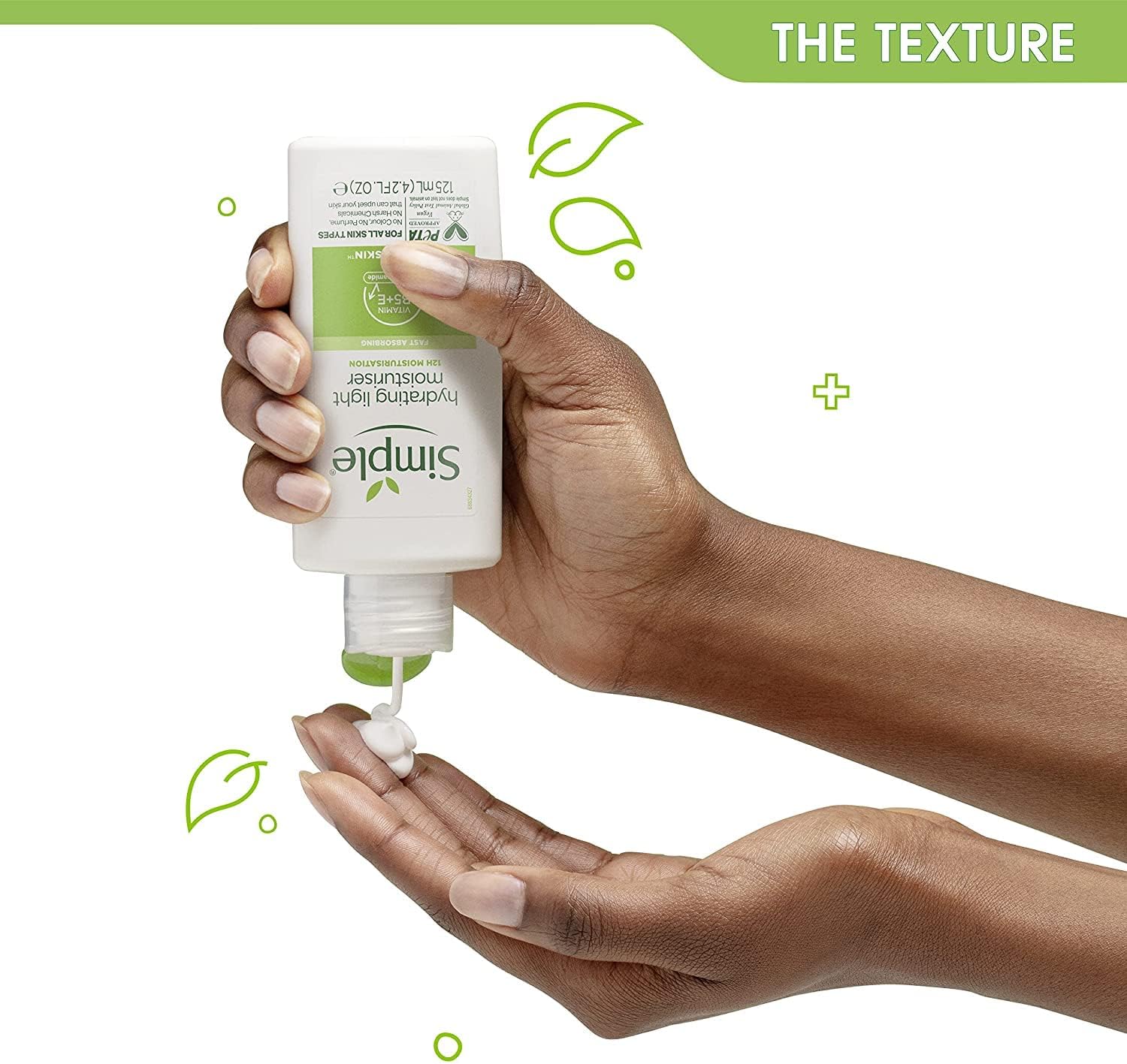 Simple Kind to Skin Hydrating Light Moisturiser 125ml white bottle with green accents