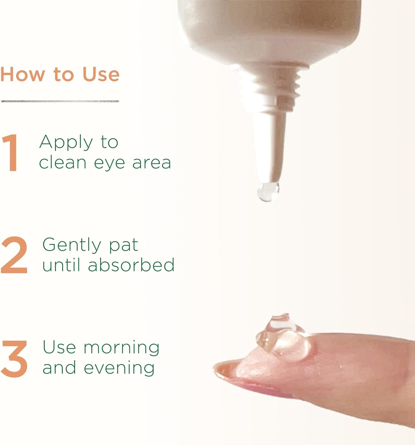 Simple Protect 'n' Glow Brightening Eye Gel 25ml with applicator and usage instructions