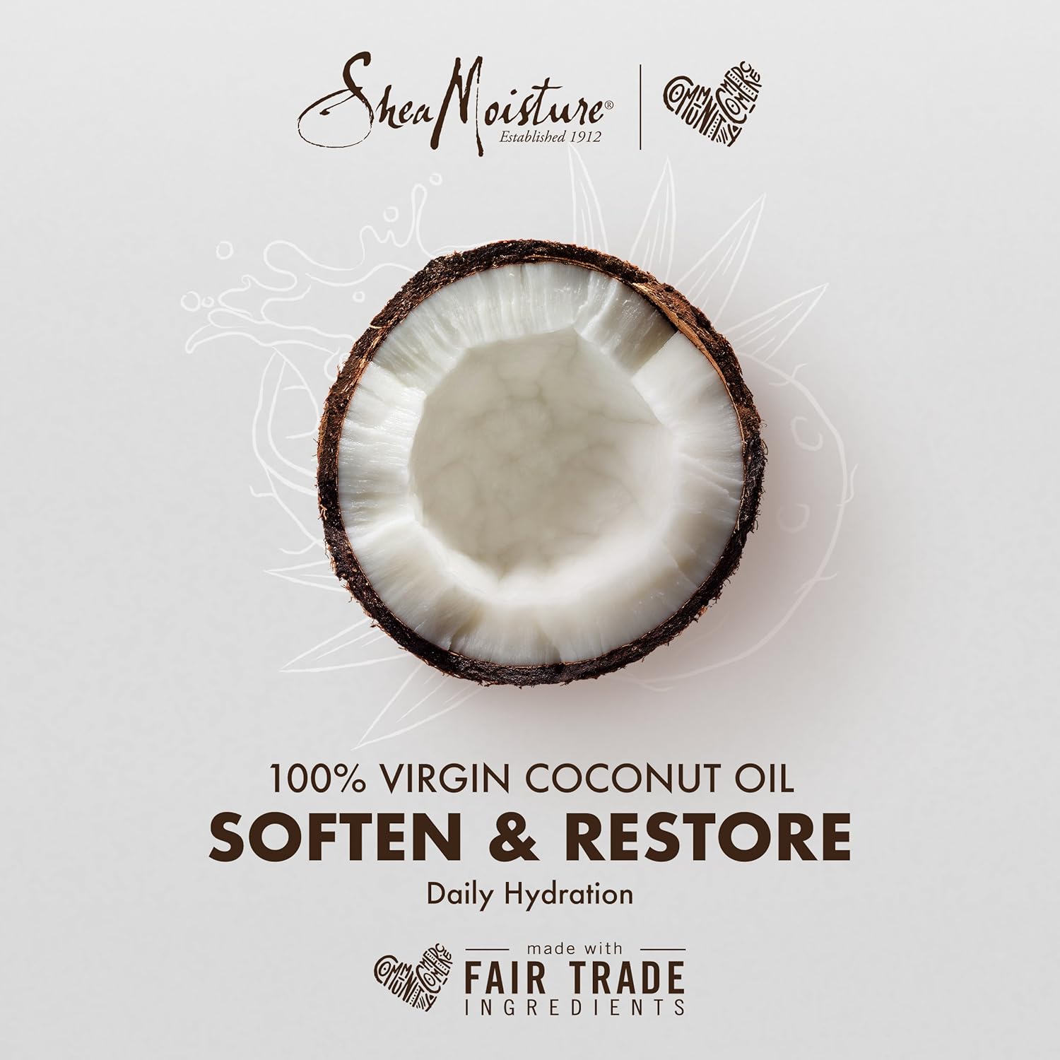 SheaMoisture 100% Virgin Coconut Oil Shea Butter Soften Restore Soap bar
