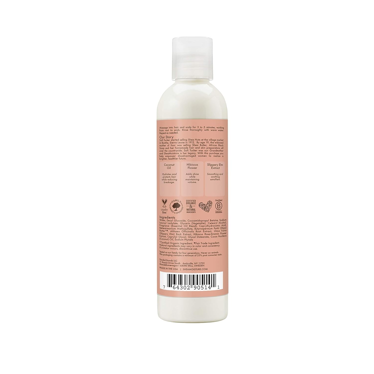 SheaMoisture Kids Coconut & Hibiscus 2-in-1 shampoo conditioner 236ml bottle