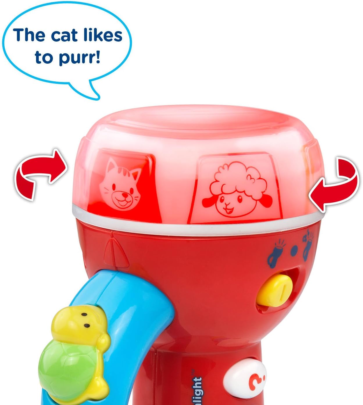 VTech Baby Spin & Learn Colours red torch with rotating imagery discs
