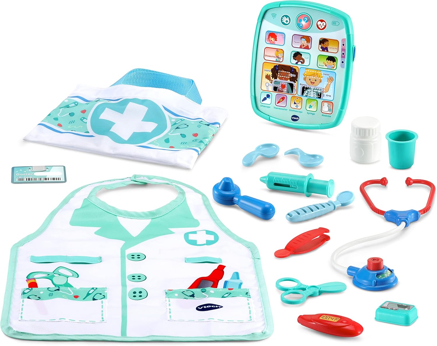 VTech Smart Medical Kit for ages 2-5 years with turquoise tablet and accessories