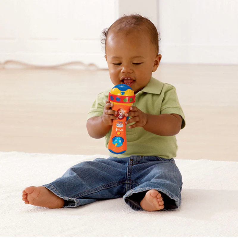 VTech Baby Sing Along Microphone orange and blue toy for toddlers