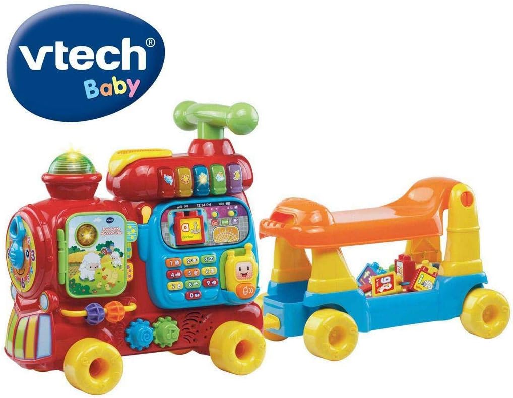 VTech Push & Ride Alphabet Train with interactive play features and removable carriage