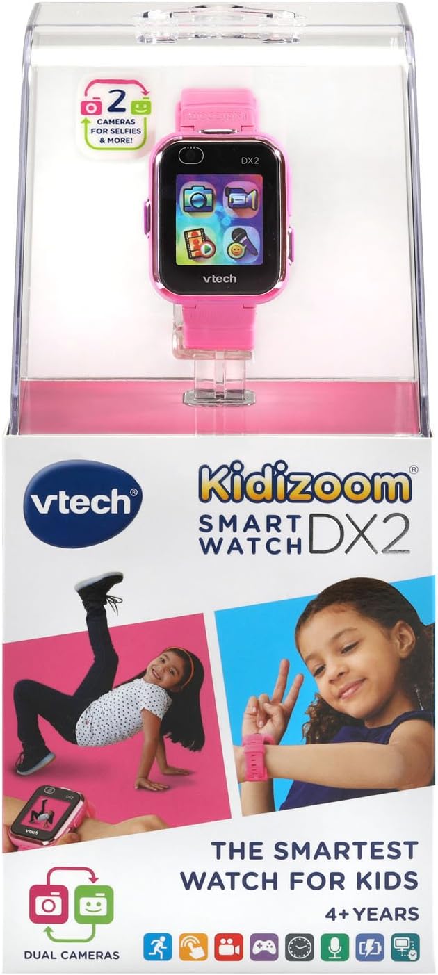 VTech KidiZoom Smartwatch DX2 pink with dual cameras and apps