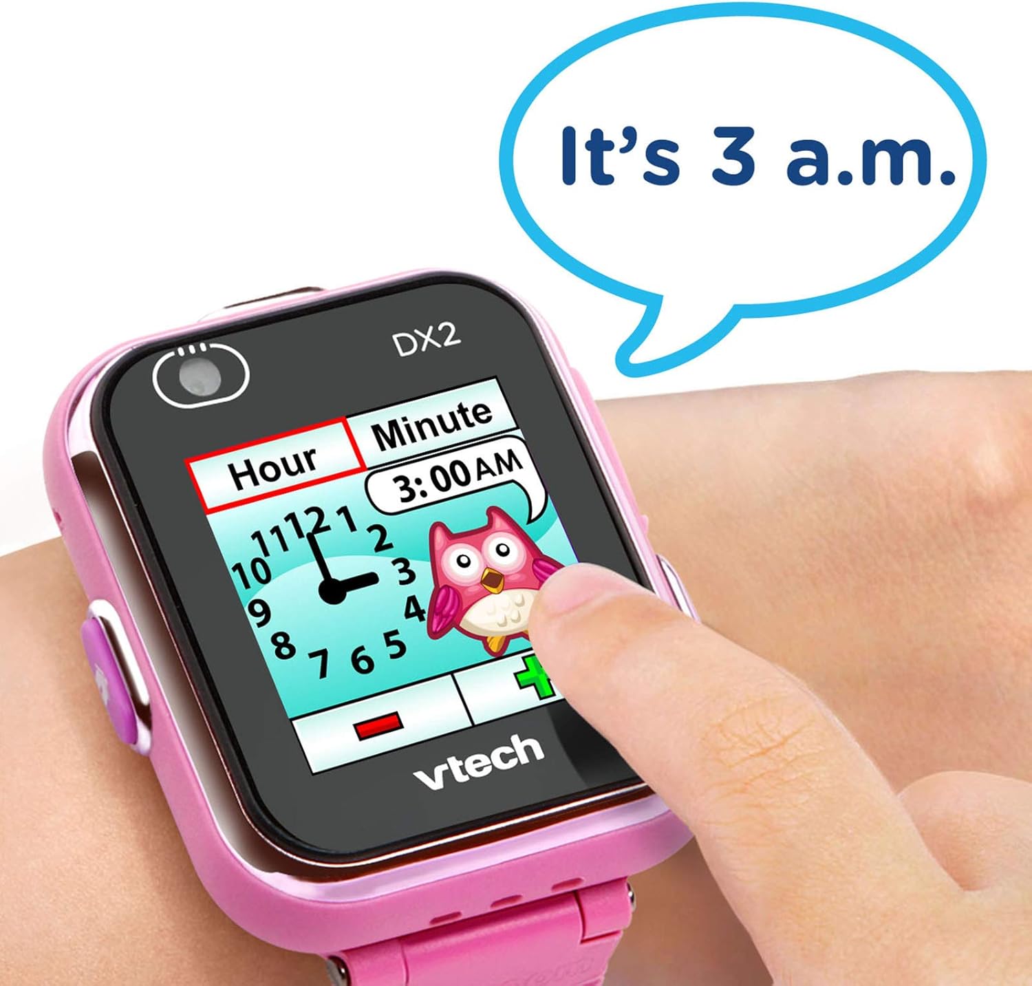 VTech KidiZoom Smartwatch DX2 pink with interactive clock display