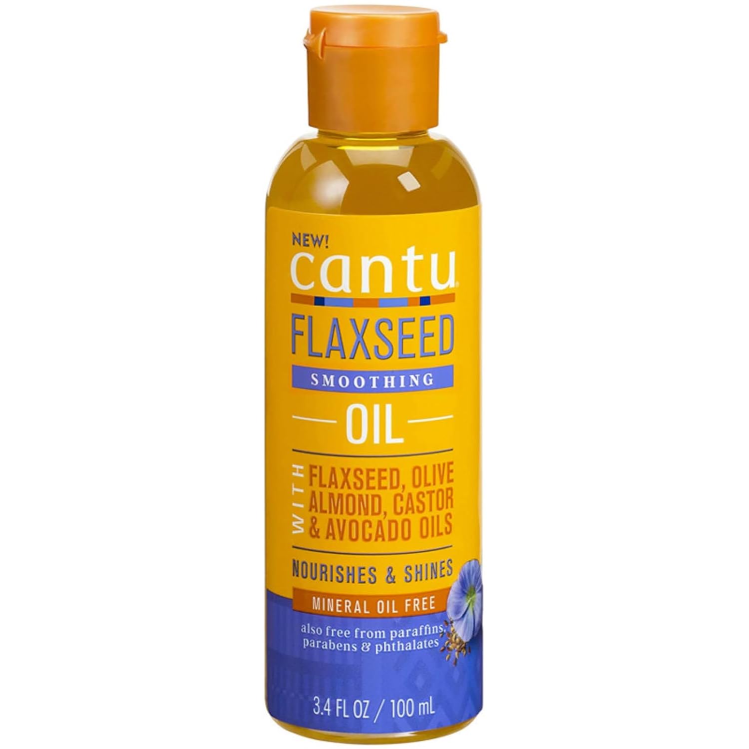 Cantu Flaxseed Smoothing Oil 100ml hair care product bottle